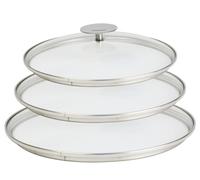 Série de de 3 couvercles de 16 à 20 C verre Platine