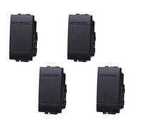 Série Frutti Prises, Interrupteurs, Déviateurs, Compatible avec Bticino Living Light Noir (Lot de 4 Déviateurs)