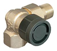 série Oventrop vanne thermostatique A 1181390 DN 10, Winkeleck, gauche, laiton nickelé