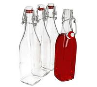 Série swing lot de 4 bouteilles en verre avec fermeture à étrier 0,5 l