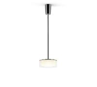 Serien Lighting Curling Suspension Tube S D2W Acryl Pendelleuchte, verre acrylique clair, réflecteur conique