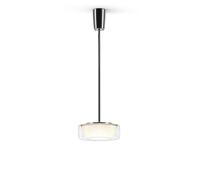 Serien Lighting Curling Suspension Tube S D2W Pendelleuchte, verre clair, réflecteur conique