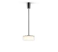 Serien Lighting Curling Suspension Tube S D2W Pendelleuchte, verre clair, réflecteur cylindrique