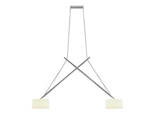 Serien Lighting Twin Suspension LED Pendelleuchte, aluminium chromé, verre acrylique, 2700K