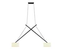 Serien Lighting Twin Suspension LED Pendelleuchte, noir, verre acrylique, 2700K