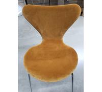 Series 7 3107 Velvet Chair Chaise entièrement rembourrée Velours Ochre/Chrome Fritz Hansen UNIQUE - FRITZ HANSEN 3107 VELV OCH CHR