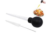 Seringue à poire, extracteur manuel d'assaisonnement avec brosse de nettoyage | Poire de cuisine | pour barbecue, cuisine, nourriture, poulet, pâtisserie, viande, poisson