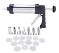 Seringue Patisserie, Pistolet de Presse Biscuits Set Seringue à Pâte avec Douilles y Gabarits Ensemble de Machine a Churros en Acier Inoxydable, pour Gâteaux Gâteaux Dessert
