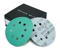 Serious Grit - Disques abrasifs P120 125 mm 8 trous - Lot de 50 | Pour ponceuses excentriques - Film humide/sec auto-agrippant pour bois, metal, peinture, carrosserie