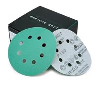 Serious Grit - Disques abrasifs P150 125 mm 8 trous - Lot de 50 | Pour ponceuses excentriques - Film humide/sec auto-agrippant pour bois, metal, peinture, carrosserie