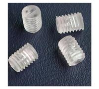 SeroNi 50pcs/100 pièces M3 M4 M5 M6 M8 Transparent en plastique Transparent vis de réglage boulon à fente vis de réglage(50pcs,M6 x 10mm)