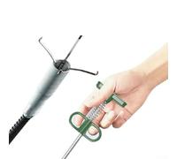 Serpent de vidange avec embout griffe pour nettoyage des canalisations d'évier et de douche avec compatibilité avec coude en S et performance d'élimination des débris en alliage d'acier (1,6 m)