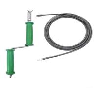 Serpent de vidange en acier inoxydable avec manivelle - Outil à ressort flexible pour enlever le blocage de l'évier de toilettes - Vert - 27 cm (5)