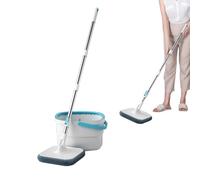 Serpillère et seau, fournitures de nettoyage de sol domestiques, ensemble vadrouille et seau avec essoreuse, pour sol en bois, chambre à coucher, salle de bain, salle d'étude, salon, cuisine