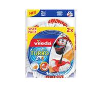 Serpillères Vileda Turbo 2in1 Microfiber 2 pack Blanc/Rouge