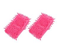 Serpillière de Remplacement Chenille 2 Pièces pour Balai à Serpillère | Absorption D’eau, Nettoyage des Sols Coins, Lot Rouge au Design Coloré