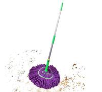 Serpillière Essorage À Poignée Tournante, 360 Microfibre Serpillière Télescopique De Sol, Balai Serpillère Essoreur Rotatif Absorbante Outils, pour Maison Salon Carrelage