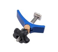 Serrage-joint à Rainure en T pour Bois, Serrage Rapide à Molette | Alliage D’aluminium Bleu, Maintien Précis sur Rail T, pour Perceuse à Colonne et Station de Scie à Onglet