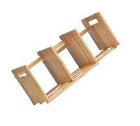 Serrage-livres Extensible en Bambou pour Organiser et Ranger les Livres | Surface Polie, Format de Bureau, Rangement Compact, 1 Pièce, Style Bois