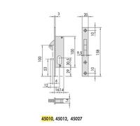 CISA 45010.16.0.00 - Cm emb Crochet 16mm cyl Ovale. (sans cylindre)