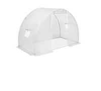 Serre 4,5 m² 300 x 150 x 200 cm Blanc | Tissu PE 140 g/m², cadre en acier galvanisé, 2 fenêtres, 1 porte