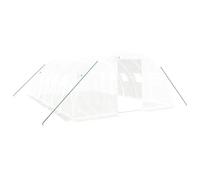 Serre à cadre en acier, Blanc, 24 m², 6x4x2 m | Tunnel en aluminium, revêtement PE, cadre galvanisé, porte enroulée, 4 fenêtres en filet, culture de loisirs