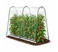 TERRE JARDIN Serre à tomates de Jardin 200x180x120 cm avec Film Plastique Haute résistance & arceaux Acier - Microclimat, Protection tomates Contre intempéries, idéale jardinière Tomate
