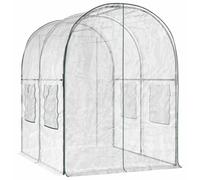 Serre avec cadre 160 x 200 x 192,5 cm PVC Transparent