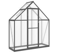 Serre avec cadre de base Anthracite 169x58x195 cm Aluminium avec | Aluminium, polycarbonate résistant aux UV, fenêtre de ventilation, gouttières, installation rapide