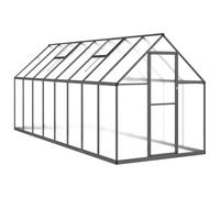 vidaXL Serre avec cadre de base anthracite 445x169x195 cm aluminium