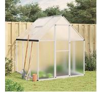 Vidaxl Serre Avec Cadre De Base Argent 169x169x195 Cm Aluminium