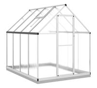Serre avec cadre de base argenté 224x169x202 cm aluminium