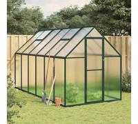 vidaXL Tuinkas met basisframe 334x169x202 cm aluminium groen3266330 G
