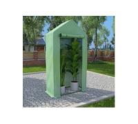 vidaXL Serre avec cadre en acier 0,5 m² 1x0,5x1,9 m, construction de jardin,,, constructions de jardin 48168 Vert G