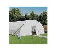 Serre avec cadre en acier blanc 72 m² 12x6x2,85 m, polytunnel, serre à cadre froid, serre pour tomate, serre de 3188120