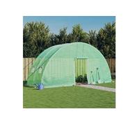 Serre avec cadre en acier vert 12 m² 6x2x2,85 m, polytunnel, serre à cadre froid, serre pour tomate, serre de jardin, 364089