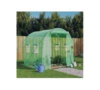 vidaXL Serre avec cadre en acier 4 m² (2x2x2 m) Vert – 364073