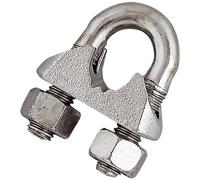 Serre-câble étrier - D12 mm - acier zingué - semelle fonte