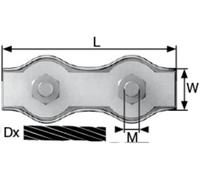 Serre-câbles dörner + helmer 4814444 2 mm acier étamé par galvanisation 20 pc(s)