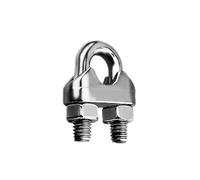 Serre-câbles en forme de U en acier inoxydable 304, accessoires de fixation d'élingue for câbles métalliques de 1/2/3/4/5/6/8/10mm, Anti-corrosion, 1 à 50 pièces(M2-1PCS)