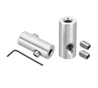 Serre-câbles SOURCING MAP 3mm Trou Fil Corde Agrafes Kit 2 pcs Inox 304 2-Trou Câble Pinces Agrafe avec M4 Hex Vis Argenté