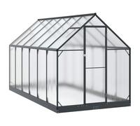 Serre de Jardin 183,5 x 363,5 x 207 cm en Aluminium et Acier | Hauteur réglable,forme ,portable,extérieur,assemblage à trois,résistante aux déchirures,hauteur manuelle