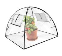 Serre de jardin, 56 x 56 x 56 cm, mini serre pop-up, tente d'hivernage en PVC transparent pour plantes, couverture de plantes, petite serre d'extérieur pour jardin, fleurs, semis, balcon, légumes