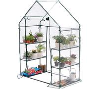 Serre de jardin à 6 couches - Serre d'extérieur - Protège les plantes - Housse en PE renforcée - 195x143x73 cm - Transparent