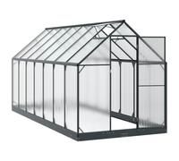 Serre de jardin anthracite 183,5 x 423,5 x 207 cm | Hauteur réglable, résistant à la déchirure, portable, montage facile, utilisation en extérieur