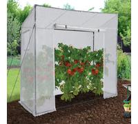 Serre De Jardin Blanche Toutes Saisons Avec Fenêtre Et Porte Zippée Blanc