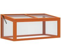 Serre de jardin en bois et polycarbonate - Mini-serre de culture précoce - 90 x 46 x 40 cm - Résistante aux intempéries avec couvercle - Idéale pour la culture précoce au jardin - Couleur vert armée