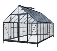 Serre de jardin en polycarbonate Aurora 2,4 x 3,6 m CoverTech noire