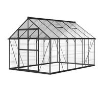 Serre de jardin en polycarbonate Flora 2,4 x 3,6 m CoverTech noire
