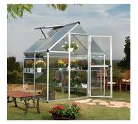 Serre de jardin en polycarbonate Hybrid 2,33 m², Couleur Vert, Ancrage au sol Non